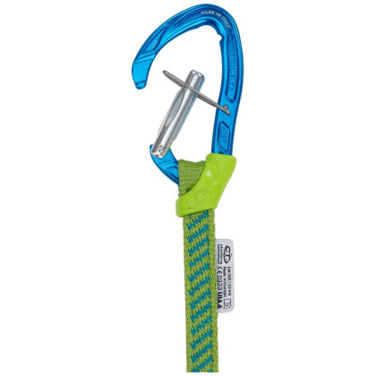 Примка с карабинери Climbing Technology Tricky светло син Blue/Green