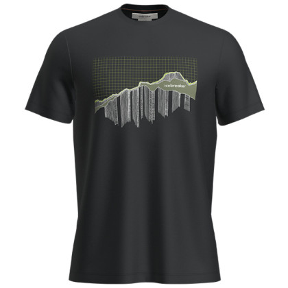 Мъжка тениска Icebreaker Men Merino 150 Tech Lite III SS Tee Pinnacle Grid черен Black