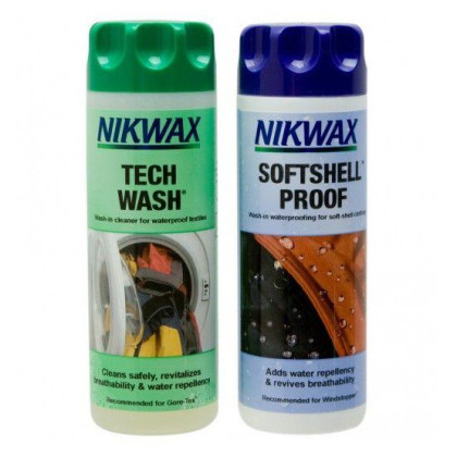 Импрегниране Nikwax Twin Tech Wash + Softshell Proof 2x300ml