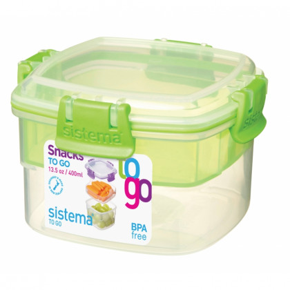 Кутия за храна Sistema Snacks TO GO 400ml зелен