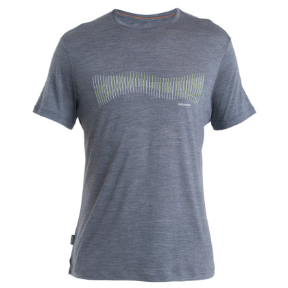 Функционална мъжка тениска  Icebreaker Men Merino 125 Cool-Lite™ Sphere III SS Tee Terrain Lines сив Graphite Heather