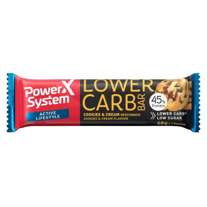 Бар Indiana Jerky Power System LOWER CARB Cookies&Cream Bar with 45% Protein 40g