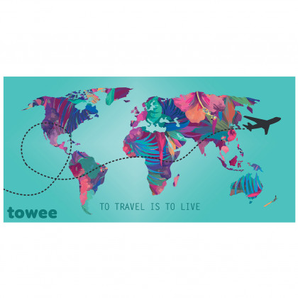 Бързосъхнеща кърпа Towee Travel The World 80x160 cm смес от цветове TravelTheWorld