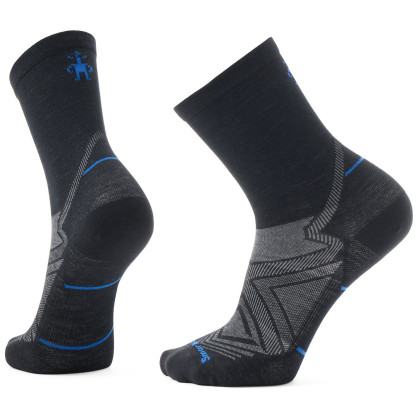 Чорапи Smartwool Run Zero Cushion Mid Crew черен/сив Black