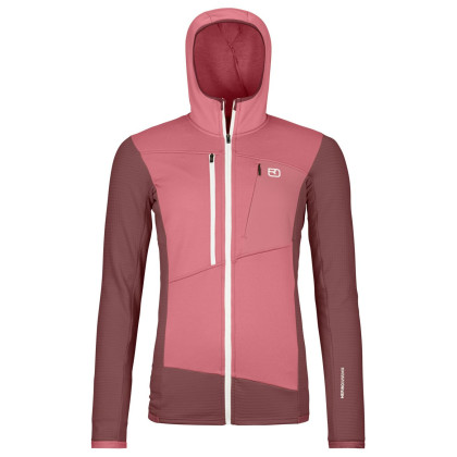 Дамски суитшърт Ortovox Fleece Grid Hoody W розов mountain rose