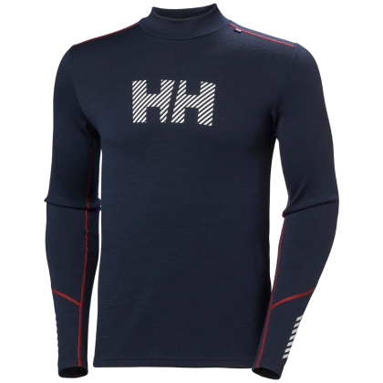 Функционална мъжка тениска  Helly Hansen Lifa Merino Midw Logo тъмно син Navy