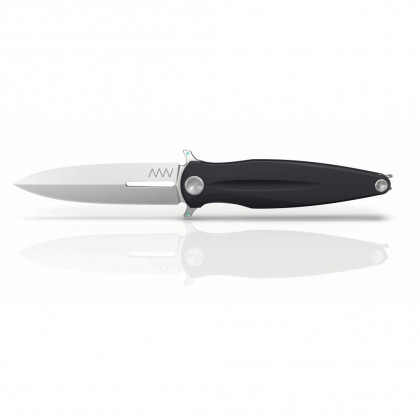 Нож Acta non verba Z400 Stonewsh/Plain Edge,Dural черен Black