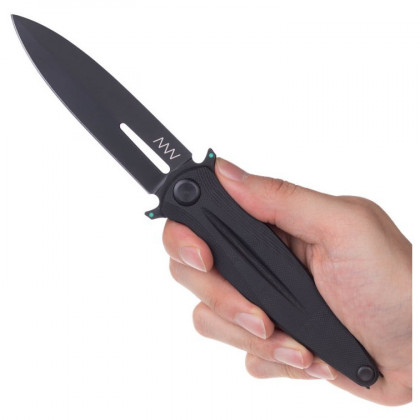 Нож Acta non verba Z400 Liner Lock, G10, Black, Plain Edge