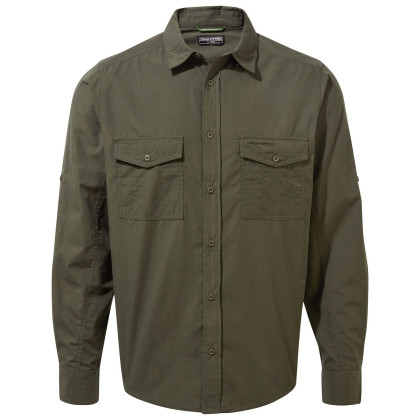 Мъжка риза Craghoppers Kiwi Long Sleeved Shirt зелен Woodland Green