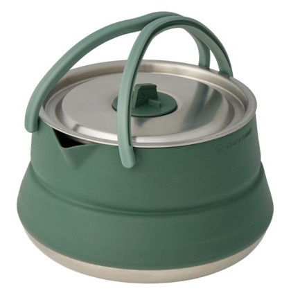 Кана Sea to Summit Detour Stainless Steel Collapsible Kettle 1.6L сребърен/зелен Laurel Wreath Green