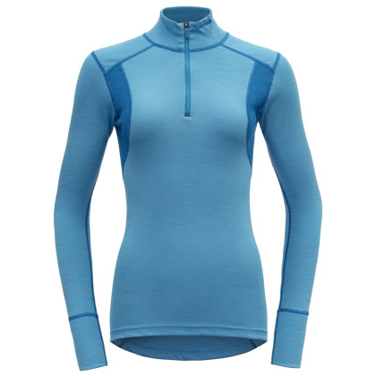 Дамска тениска Devold Hiking Half Zip Neck син Malibu/Skydiver