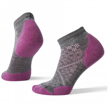 Дамски чорапи Smartwool Performance Run Trgtd Cushion Low Cut сив-лилав MeadowMauve