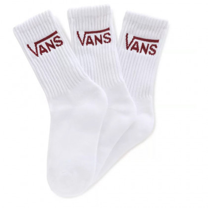 Чорапи Vans Wm Classic Crew WMNs 6.5-10 3Pk бял/сив White/Pomegranate