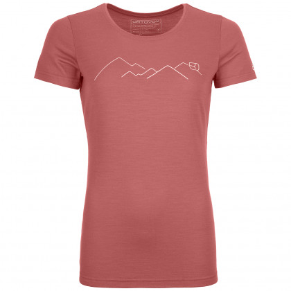 Дамска тениска Ortovox Merino Mountain Ts W розов blush