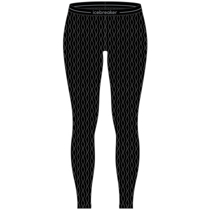 Дамско функционално долно бельо Icebreaker W Mer 260 Vertex Leggings On-Piste черен/бял Black/Snow/J