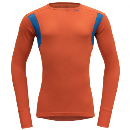 Мъжка тениска Devold Hiking Man Shirt кафяв Brick/Skydiver
