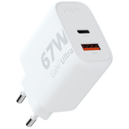 Зарядно устройство Xtorm 67W GaN2 Ultra Wall Charger бял white