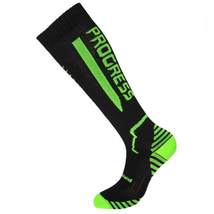 Чорапи Progress P Cox 8UU Compress черен/зелен Black/NeonGreen