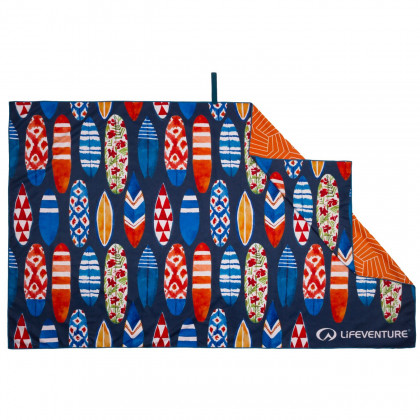 Бързосъхнеща кърпа LifeVenture Printed SoftFibre Trek Towel син/оранжев Surfboard