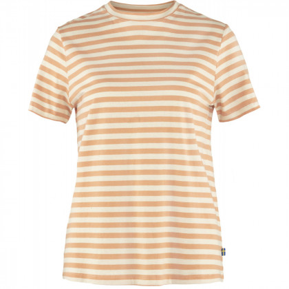 Дамска тениска Fjällräven Striped T-shirt W жълт/бял
