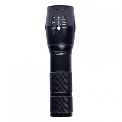 Акумулаторен фенер Solight LED Rechargeable Torch черен LED Rechargeable Torch