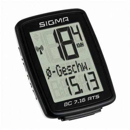 Велосипеден компютър Sigma BC 7.16 ATS безжичен черен