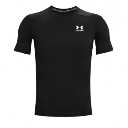 Функционална мъжка тениска  Under Armour HG Armour Comp SS черен Black//White