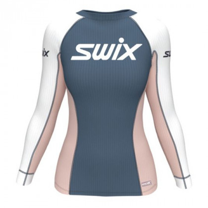 Дамска тениска Swix RaceX Lake Blue синьо/бял