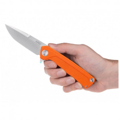 Нож Acta non verba Z100 Stonewash/Plain Edge G10 оранжев Orange