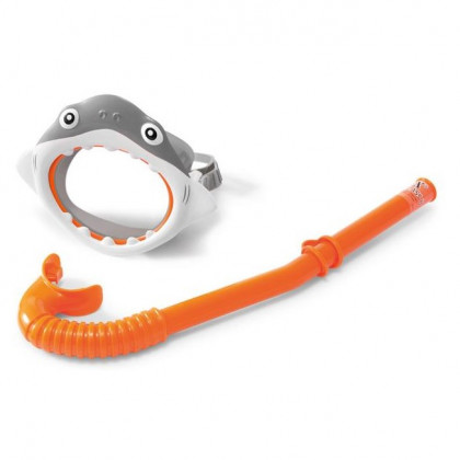 Комплект за гмуркане Intex Shark Fun Set 55944 оранжев/сив