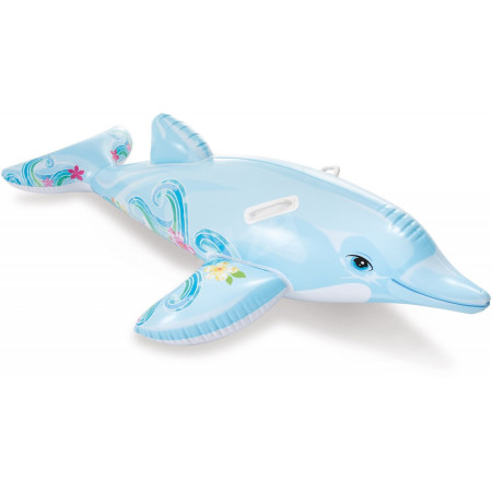 Надуваем дюшек делфин Intex Lil' Dolphin RideOn 58535NP син