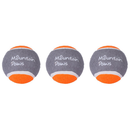 Играчка за куче Mountain Paws Dog Tennis Balls, 3 Pack оранжев/сив Oarnge