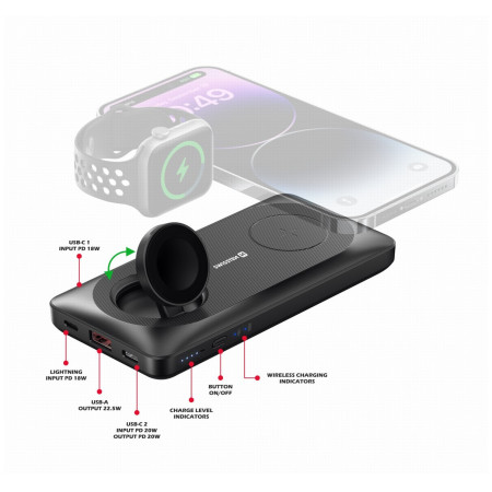 Външно зарядно устройство Swissten POWER BANK 10000 mAh 2v1