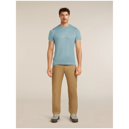 Функционална мъжка тениска Icebreaker Merino Blend 125 Cool-Lite™ Sphere SS Tee Across the Peaks