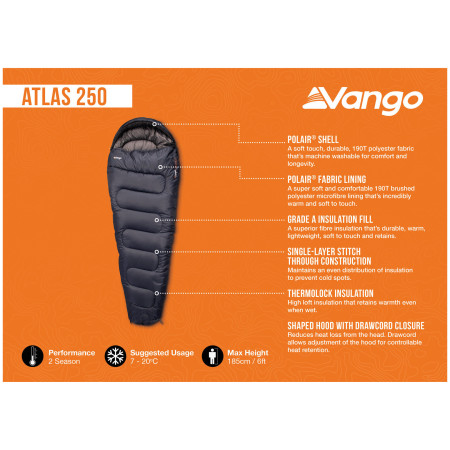 Спален чувал Vango Atlas 250.