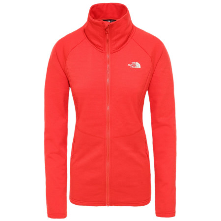 Дамски суитшърт The North Face Quest Grid Midlayer червен JuicyRed