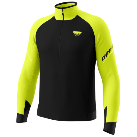Функционална мъжка тениска Dynafit Alpine L/S 1/2 Zip Tee M черен/жълт 5A31 - ultra yellow/0910