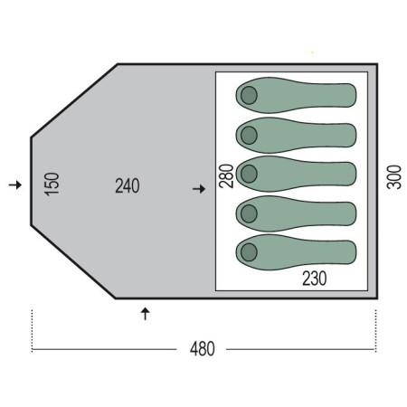 Палатка Pinguin Campus 5