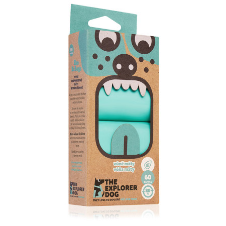 Торбички за кучешки екскременти Explorer Dog Eko Exbags Mint 60 ks