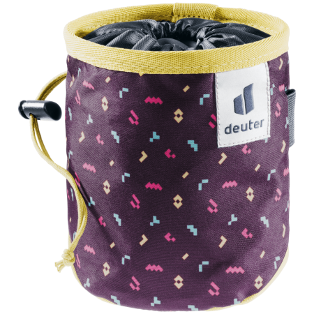 Плик за магнезий Deuter Gravity Chalk Bag I лилав aubergine blocks-turmeric