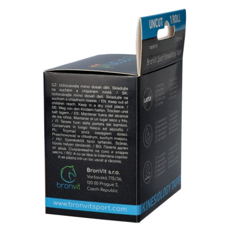 Кинезио тейп лента BronVit Sport Kinesio Tape classic 5 cm x 6m