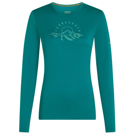 Дамска функционална блуза Icebreaker Women Merino 200 Oasis LS Crewe Sunrise Summit тюркоазен Tidal Teal