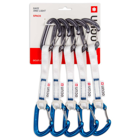 Комплект примка с карабинери Ocún Kestrel Qd Bio-Dyn-Ring 15 Mm 15 Cm 5-Pack син