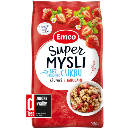 Müsli Emco Super мюсли без добавена захар с ягоди 500г