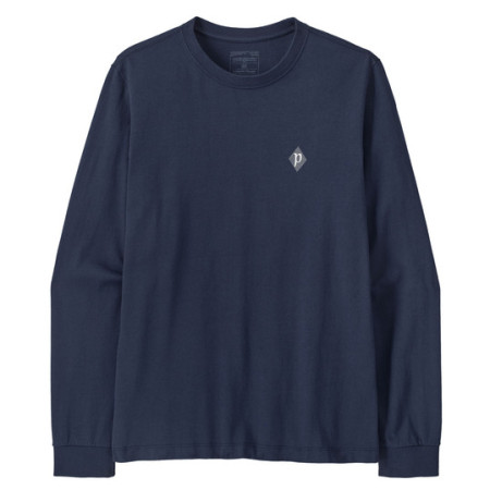 Мъжка тениска Patagonia M's L/S MW Hut Tripper Skyline T-Shirt син New Navy