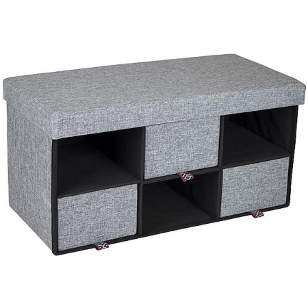 Табуретка Bo-Camp Barnet Ottoman сив Grey