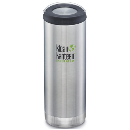 Термо бутилка Klean Kanteen TK Wide loop 16 oz сребърен BrushedStainless