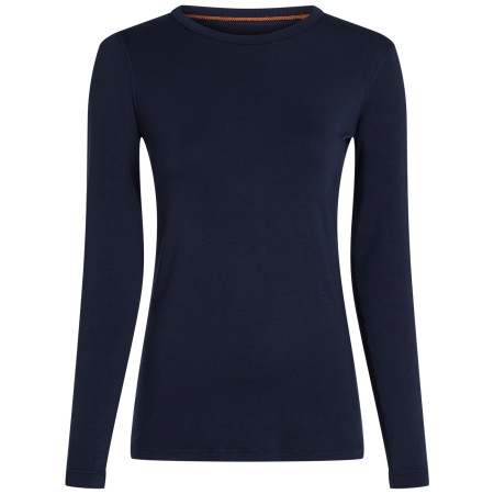 Дамска функционална блуза Icebreaker Women Merino Blend Core Midweight LS Crewe тъмно син Midnight Navy