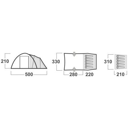 Семейна палатка Husky Boston Dural 5