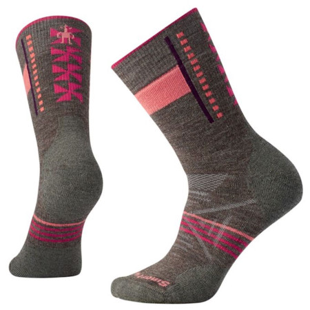 Дамски чорапи Smartwool W Phd Outdoor Medium Pattern C сив-лилав Taupe